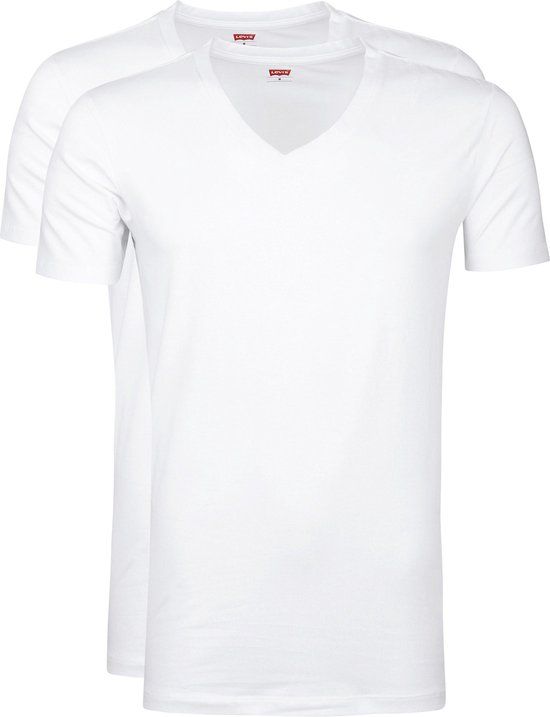 Levi's 2-pack t-shirts men V-Neck - wit