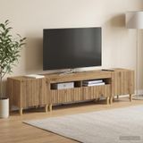 Maison Exclusive - Ensemble de 3 meubles TV LED Arnhem 3 pièces chêne artisanal