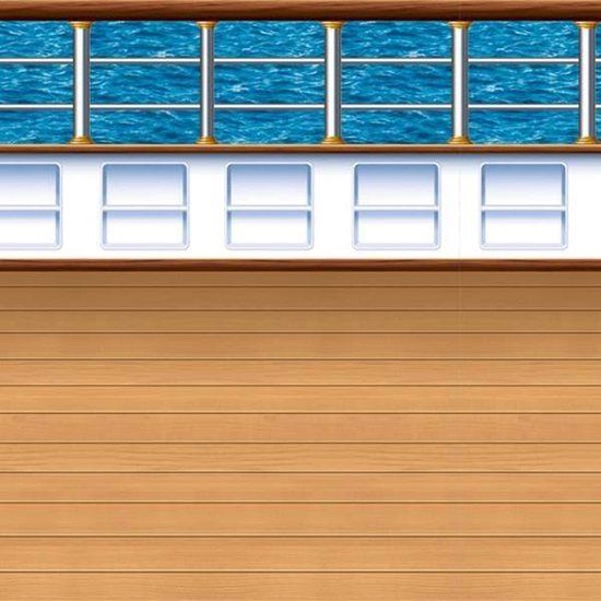 Beistle Cruiseship Deck Backdrop - 4ft x 30ft - 52028