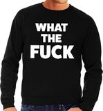 Bellatio Decorations Shoppartners Bv What the Fuck tekst sweater zwart heren - heren trui XL