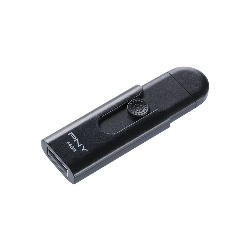 PNY FD64GOTGPRIK-EF USB flash drive 64 GB USB Type-A / Micro-USB 3.2 Gen 1 (3.1 Gen 1) Zwart