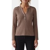 GUESS Ls Matilde Henley To Silk Taupe Taille: S
