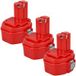 vhbw 3x batterie compatible avec Makita 6336DWA, 6336D, 6336DWB, 6336DWAE, 6333DA, 6333D, 6333DWAE, 6333DWA, 6333DWBE outil (3000 mAh, NiMH, 14,4 V)