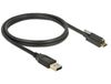 DeLOCK 83717 USB-kabel USB 3.2 Gen 2 (3.1 Gen 2) 1 m USB A USB C 10 Gbit/s Zwart