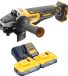 DeWalt DCG 406 H2 accu haakse slijper 18 V 125 mm borstelloos + 2x Powerstack accu 5,0 Ah + oplader