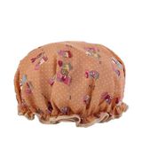 New Age Devi - Dikke 1 Stuks Douche muts - Shower Cap - Oranje met Poppetjes - Waterdicht - BadMuts - Dubbele Laag - Haar Cover - Haar Bedekking - Vrouwen DoucheCap - Badkamer Accesoire