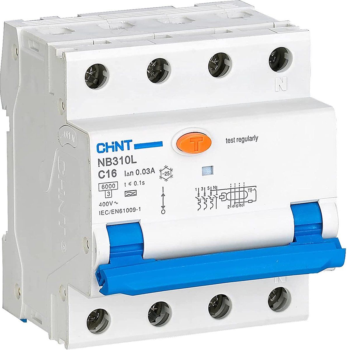 Chint Aardlekautomaat B 20A 3P+N 30mA