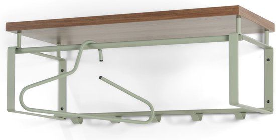 Spinder Design REX 3 Wandkapstok - Dusty Green - 5-haaks - Metaal - 70x28x29 cm