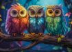 Castorland Puzzle Trois Petits Hiboux - 300 pièces