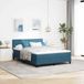 Maison Exclusive - lit boxspring LED avec tête de lit, bleu foncé, 140 x 200 cm, velours