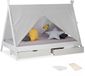 Homestyle4u Kinderbed 90x200 cm - Wit - Inclusief Matras en 2 Bedbakken