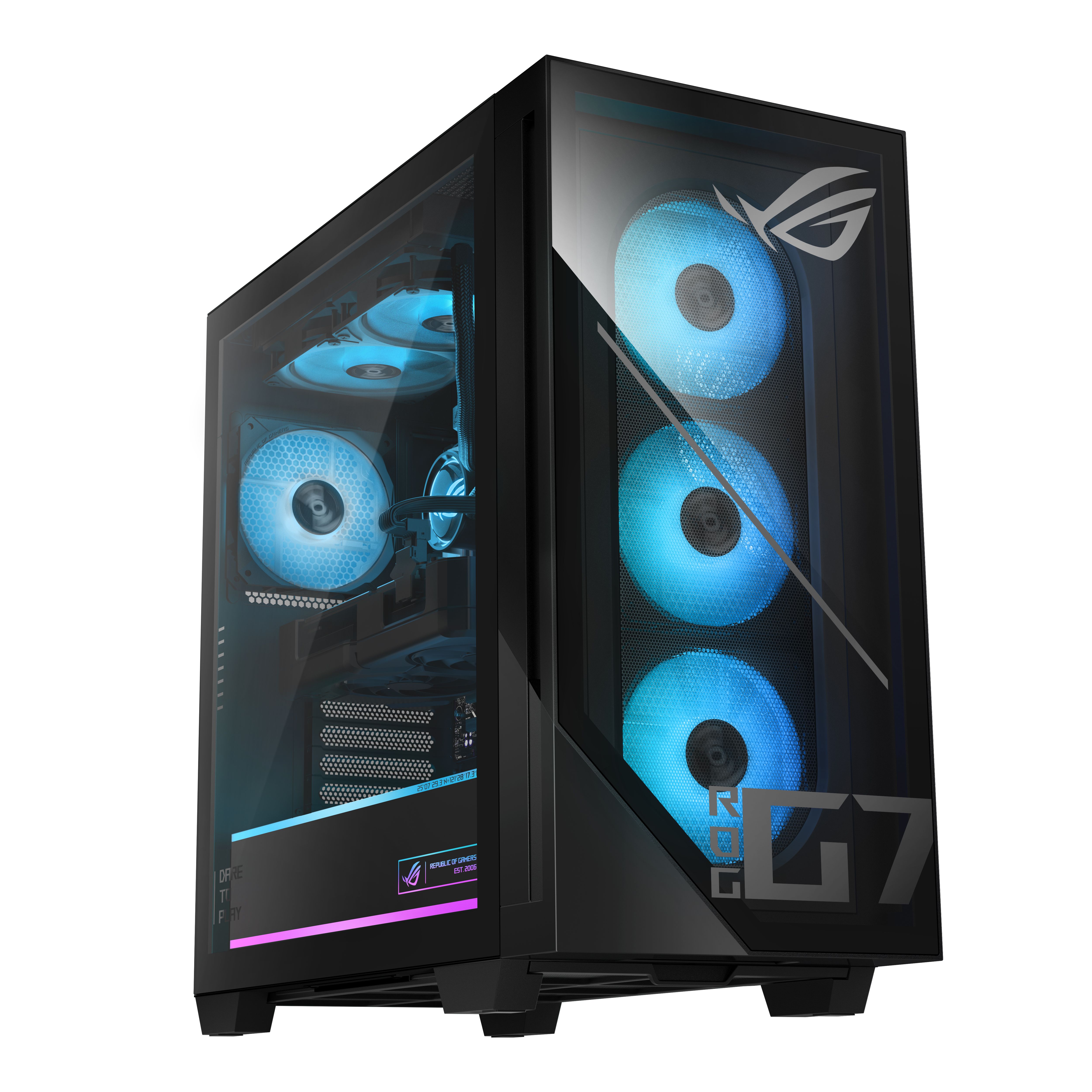 ASUS ROG G700 G700TF-07265F085W Intel Core Ultra 7 265F 32GB DDR5-SDRAM 2TB SSD NVIDIA GeForce RTX 5070 Windows 11 Home Tower PC Zwart