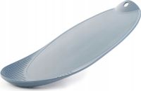 KADAX Planche à découper avec système d'évacuation, planche moderne pour fruits et légumes, support de découpe robuste avec trou de préhension, planche de cuisine (gris foncé)