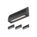 ledscom.de 4x LED wandlamp/traplelamp SEGIN voor buiten, IP54, plat, inbouwspot, mat zwart, vierkant, 6,2 W, 566lm, warm wit