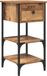 vidaXL Nachtkastje met lade Bruin 33,5 x 36 x 70 cm Geconstrueerd hout