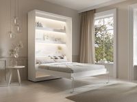 Vente-unique Bedkast hout wit 140 x 200 cm