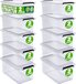 DEUBA Opbergbox Set van 10 - 2l BPA Vrij Stapelbaar - 19,5x15x11,5cm