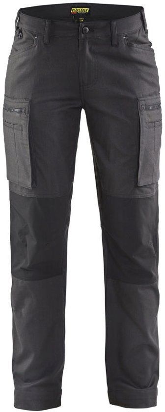 Blåkläder 7159-1146 Dames service werkbroek stretch Donkergrijs/Zwart maat 30