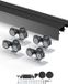 VEVOR Schuifdeurrailset Hardware Dubbele rails 1219mm Schuifdeursysteem