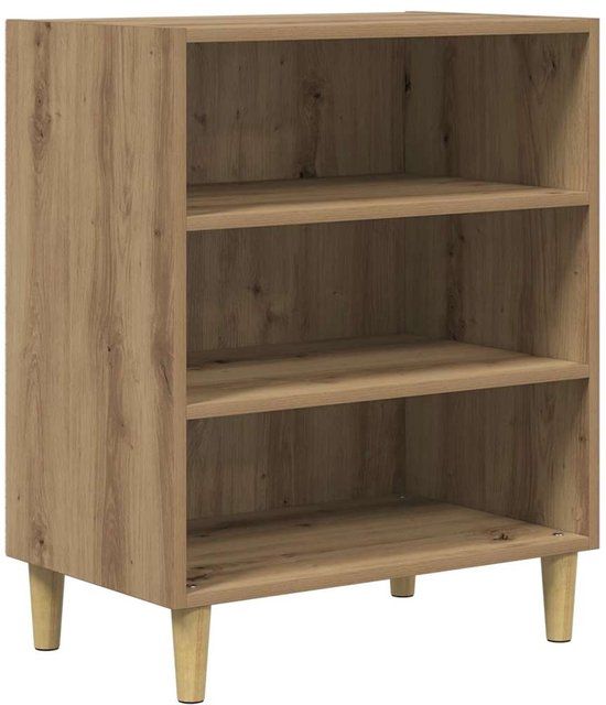 vidaXL Dressoir - 57x35x75 cm - Bewerkt Hout - Artisanaal Eikenkleurig