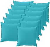 vidaXL - Kussensloop - 12 stuks - HOUTEN - Turquoise - 40 x 40 cm - Polyester