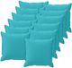 vidaXL - Taie d'oreiller - 12 pièces - BOIS - Turquoise - 40 x 40 cm - Polyester
