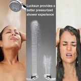 Lucksun Douchekop en slang, 7 modi Grote luxe douchekoppen met handdouche, hogedrukdouchekop en slangenset voor badkamer (150 cm)