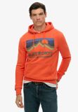 Superdry Great Outdoors Relaxed Hoodie Heren M Katoen/Polyester Rood