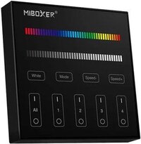 milight MiBoxer - Smart Touch Wandbediening - RGB+CCT - 4 Zone - Mat Zwart