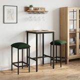 Maison Exclusive - 2 tabourets de bar, vert foncé, 40 x 32 x 74 cm, en bois composite