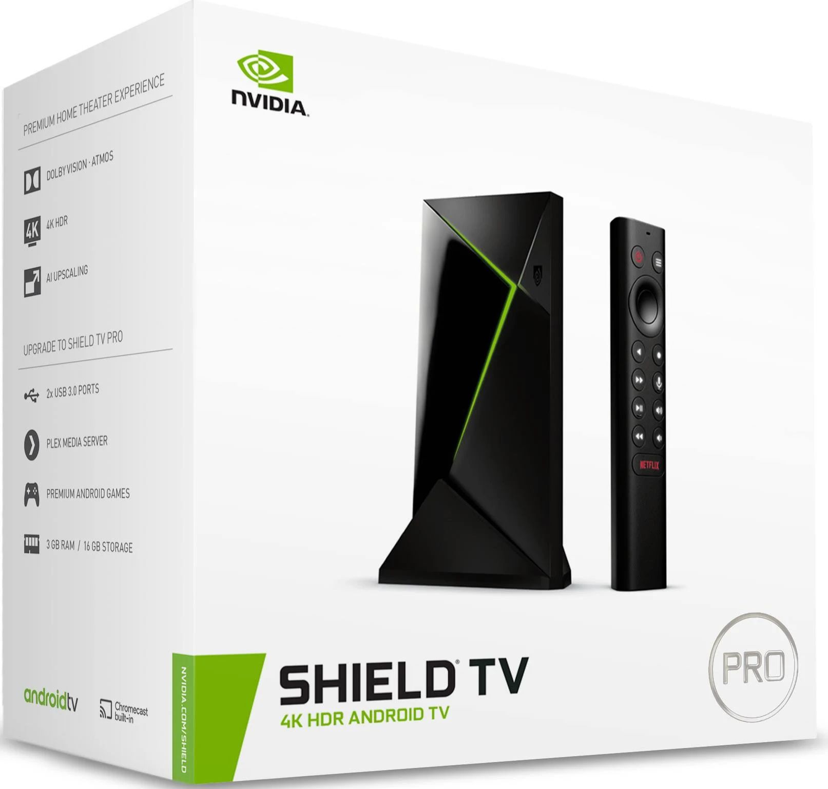 現行モデルNVIDIA SHIELD TV 4kストリーミングメディアプレーヤー Nvidia Shield TV Pro - Streaming Media Player - 16GB - 4K Ultra HD