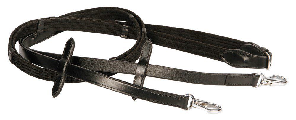 Harry's Horse Teugels Webband met Clipsluiting - Pony - black