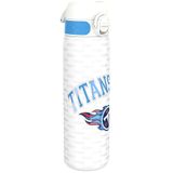 Ion8 Stalen Waterfles, 600 ml/20 oz, Lekvrij, Makkelijk te Openen, Veilige Vergrendeling, Vaatwasserbestendig, Hygiënische Flipcover, Draaggreep, Duurzaam, Reliëfprint, NFL Design