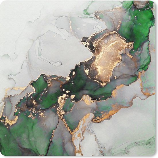 MousePadParadise Marmeren Mousepad - Goud - 30x30 cm