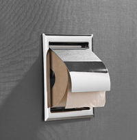 Saniclear Talpa inbouw toiletrolhouder met klep chroom