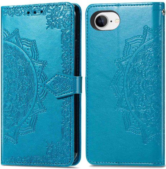 imoshion Mandala Bookcase - Geschikt voor Apple iPhone 17e / 16e - Turquoise