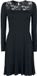 Rotterdamned Rockanje - Long Lace Winter Dress Dames Midi-jurk - zwart - XXL