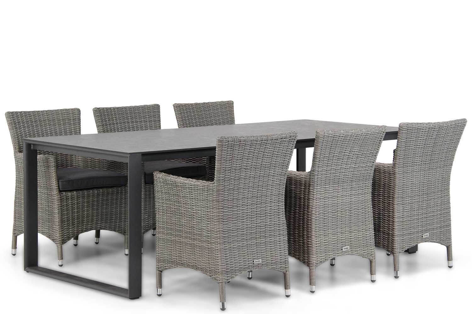 Garden Collections Dublin/Zaga 220 cm dining tuinset 7-delig