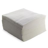 Morigami Servetten in standaardformaat, 1/4 vouwen, 100 servetten, gladde afwerking met bies, wit
