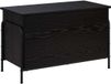 vidaXL Opbergbox Zwart eiken 80 x 40 x 49,5 cm Bewerkt hout
