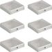 vidaXL Paalkappen 6 stuks piramide 81x81 mm gegalvaniseerd metaal