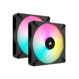 Corsair AF ELITE Series AF140 RGB ELITE 140mm Fluid Dynamic RGB Fan with AirGuide Dual Pack with Lighting Node CORE