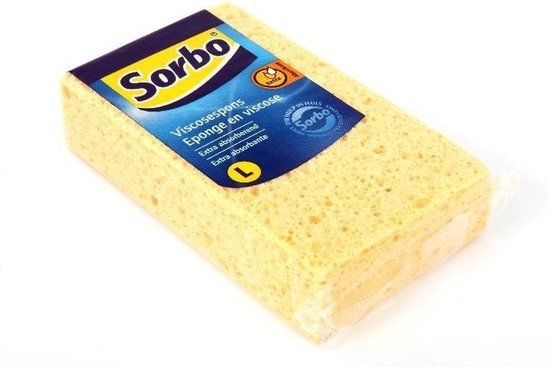 Sorbo Spons viscose large - Geel