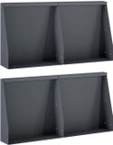 vidaXL Mur de soutènement - 4 pièces - 40 x 12 x 40 cm - Acier - Anthracite