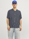 JACK&JONES JORLUKE ARUBA RESORT SHIRT SS Hommes Chemises Bleu XL Loose Fit