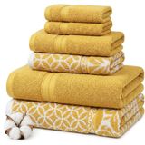 Amrapur Overseas | Set van 6 omkeerbare Filigraan jacquard servetten van filigraan (goud)