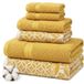 Amrapur Overseas | Set van 6 omkeerbare Filigraan jacquard servetten van filigraan (goud)