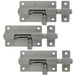 AMIG schuifslot/plaatgrendel - 6x - RVS - 4 x 3.7cm - Inox matte afwerking - deur - schutting - hek
