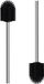 Allecto Plus - 2 brosses de toilette en silicone avec manche long, brosses souples