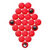 Kleine Magnet Expert Kleine planning en magneetvereisten, rood (1 verpakking van 24 stuks)